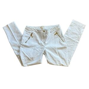 Michael Kors White Cotton Women’s Pants Size 10 Costal Quiet Luxury Preppy